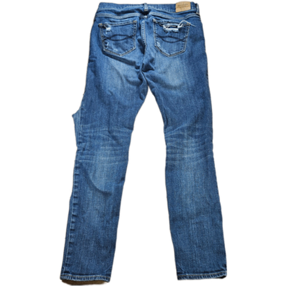 Abercrombie & Fitch Women's Jeans Blue W27 L29 Distressed Stretch Skinny - Picture 7 of 7